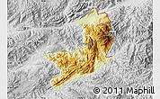 Physical Map of Ho-Pang, lighten, desaturated