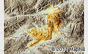 Physical Map of Ho-Pang, semi-desaturated