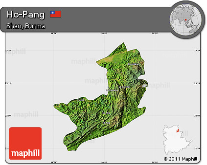 Satellite Map of Ho-Pang, single color outside