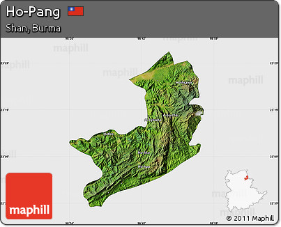 Satellite Map of Ho-Pang, single color outside