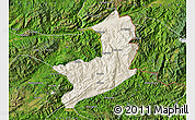 Shaded Relief Map of Ho-Pang, satellite outside