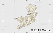 Shaded Relief Map of Ho-Pang, single color outside