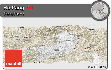 Classic Style Panoramic Map of Ho-Pang
