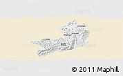 Classic Style Panoramic Map of Ho-Pang, single color outside