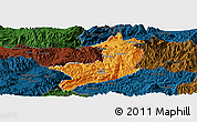 Political Panoramic Map of Ho-Pang, darken