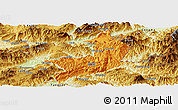 Political Panoramic Map of Ho-Pang, physical outside