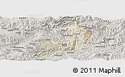 Shaded Relief Panoramic Map of Ho-Pang, semi-desaturated
