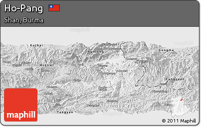 Silver Style Panoramic Map of Ho-Pang