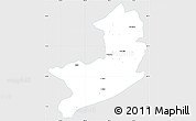 Silver Style Simple Map of Ho-Pang, single color outside