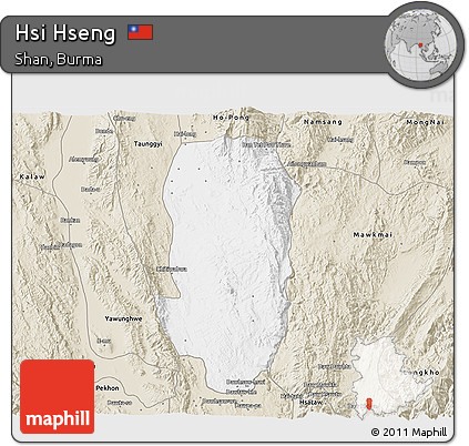 Classic Style 3D Map of Hsi Hseng