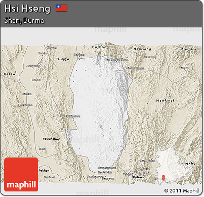 Classic Style 3D Map of Hsi Hseng