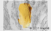 Physical 3D Map of Hsi Hseng, lighten, desaturated