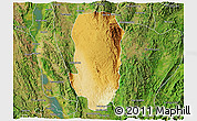 Physical 3D Map of Hsi Hseng, satellite outside