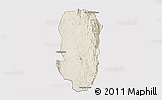 Shaded Relief 3D Map of Hsi Hseng, cropped outside