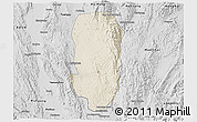 Shaded Relief 3D Map of Hsi Hseng, desaturated