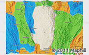 Shaded Relief 3D Map of Hsi Hseng, political outside