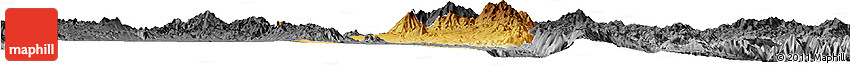 Physical Horizon Map of Hsi Hseng, darken, desaturated