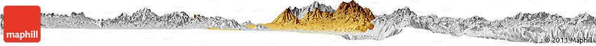 Physical Horizon Map of Hsi Hseng, lighten, desaturated