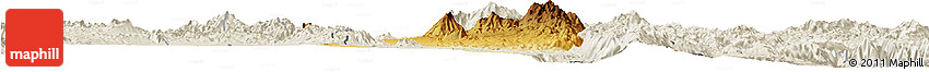 Physical Horizon Map of Hsi Hseng, shaded relief outside