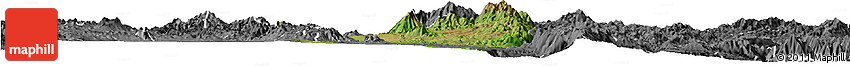 Satellite Horizon Map of Hsi Hseng, desaturated