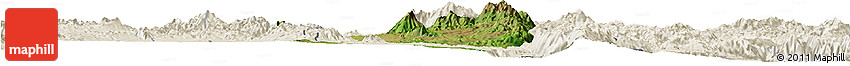 Satellite Horizon Map of Hsi Hseng, shaded relief outside