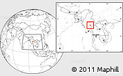 Blank Location Map of Hsi Hseng, within the entire country
