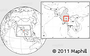 Blank Location Map of Hsi Hseng, highlighted country, within the entire country
