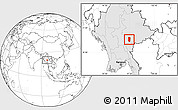 Blank Location Map of Hsi Hseng, highlighted country