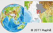 Physical Location Map of Hsi Hseng, highlighted country, highlighted parent region