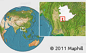 Satellite Location Map of Hsi Hseng, highlighted parent region