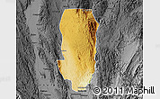 Physical Map of Hsi Hseng, darken, desaturated