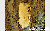Physical Map of Hsi Hseng, darken