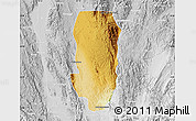Physical Map of Hsi Hseng, lighten, desaturated