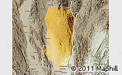 Physical Map of Hsi Hseng, semi-desaturated