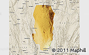 Physical Map of Hsi Hseng, shaded relief outside