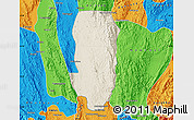 Shaded Relief Map of Hsi Hseng, political outside