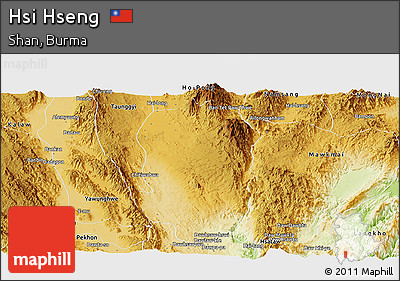 Physical Panoramic Map of Hsi Hseng