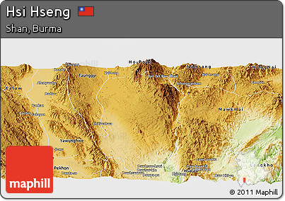 Physical Panoramic Map of Hsi Hseng