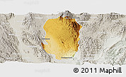 Physical Panoramic Map of Hsi Hseng, lighten, semi-desaturated