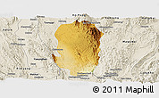 Physical Panoramic Map of Hsi Hseng, shaded relief outside
