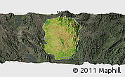 Satellite Panoramic Map of Hsi Hseng, darken, semi-desaturated