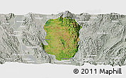 Satellite Panoramic Map of Hsi Hseng, lighten, semi-desaturated