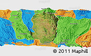 Satellite Panoramic Map of Hsi Hseng, political outside