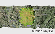 Satellite Panoramic Map of Hsi Hseng, semi-desaturated