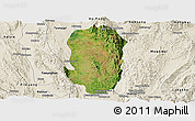 Satellite Panoramic Map of Hsi Hseng, shaded relief outside