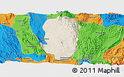 Shaded Relief Panoramic Map of Hsi Hseng, political outside