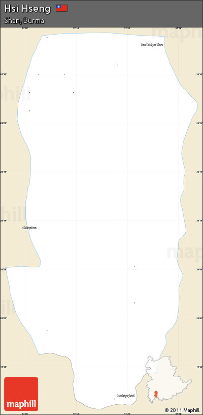 Classic Style Simple Map of Hsi Hseng, single color outside