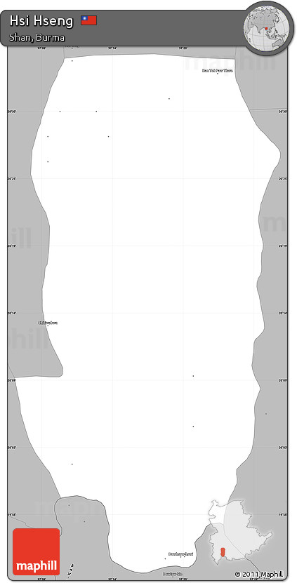 Gray Simple Map of Hsi Hseng