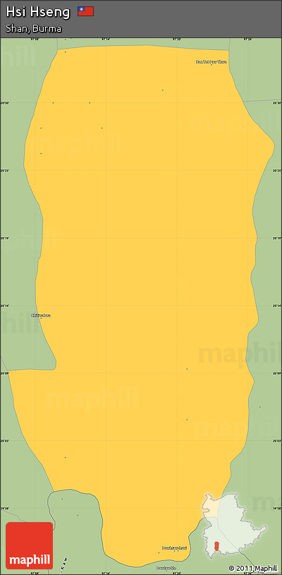 Savanna Style Simple Map of Hsi Hseng