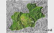 Satellite 3D Map of Keng Tung, lighten, desaturated